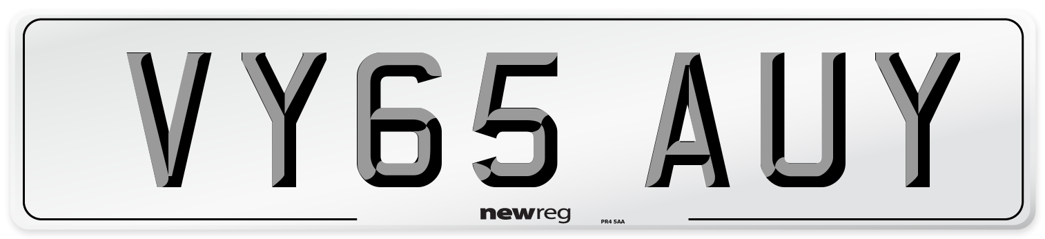 VY65 AUY Number Plate from New Reg